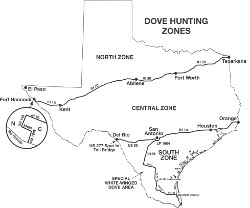 Texas Dove Hunting Season and Zones