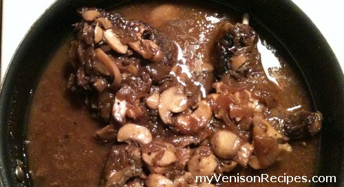 Venison Steak Recipe - Mushrooms and French Onion Soup