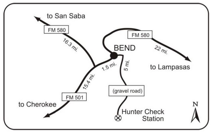 Colorado Bend State Park Hunting Map